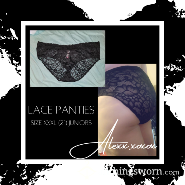 Black Lace Panties, Plus Size