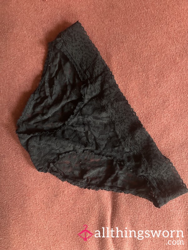 Black Lace Panties Ready To Be Worn For You! 🖤🩶