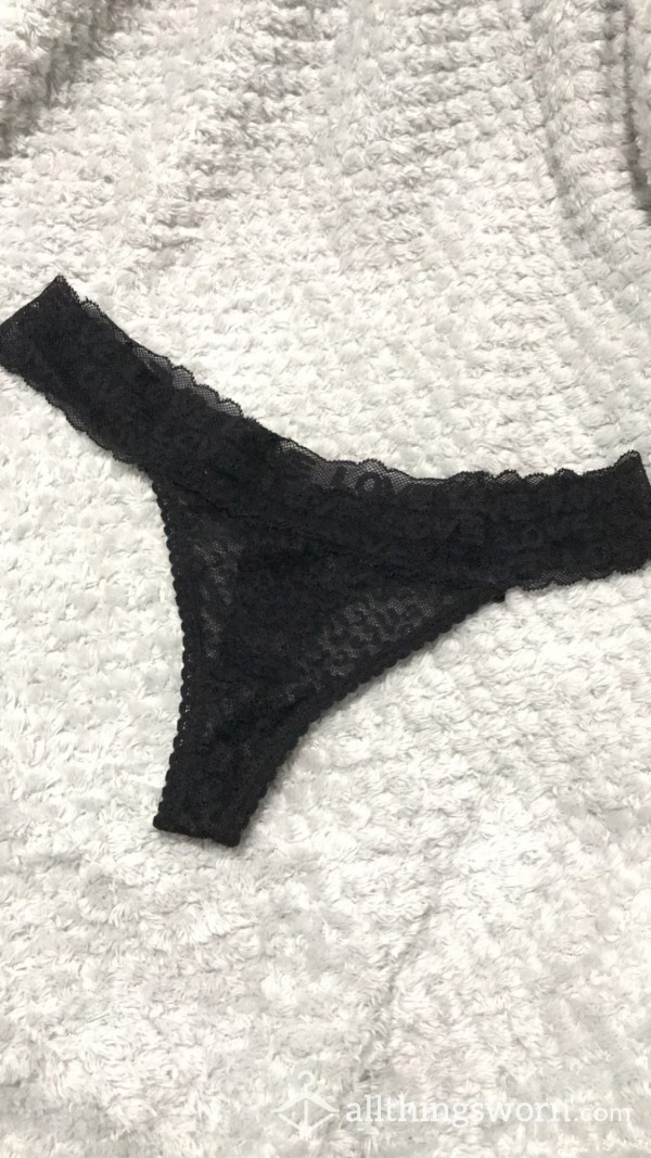 Black Lace Thong