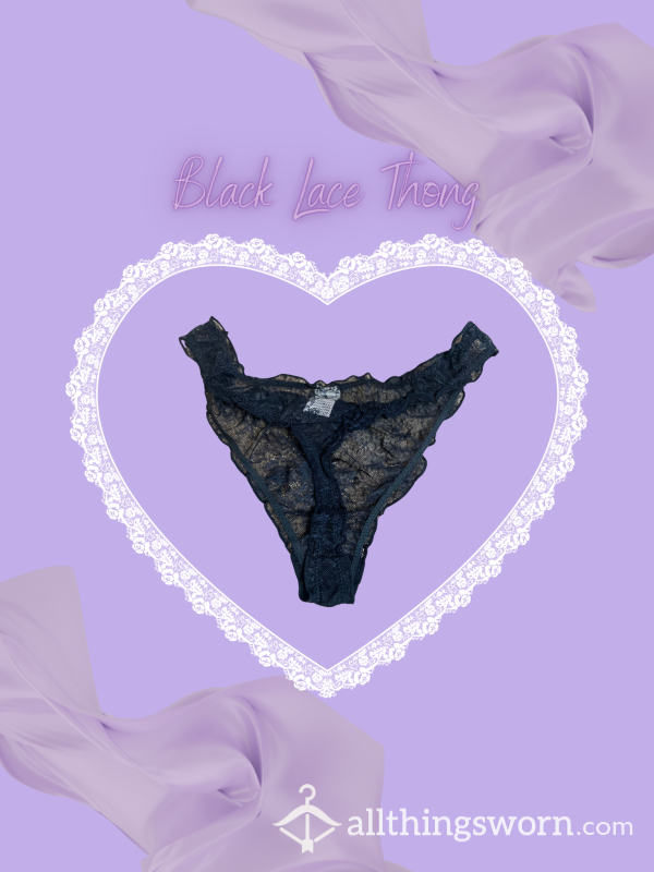 Black Lace Thong