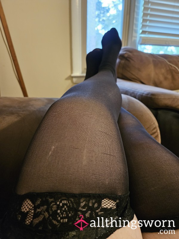 Black Lace Knee Highs