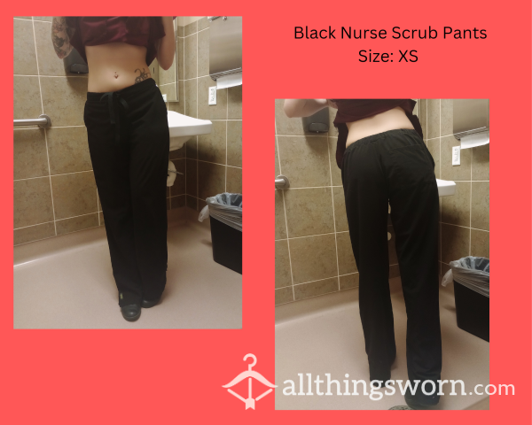 Black Nurse Scrub Pants