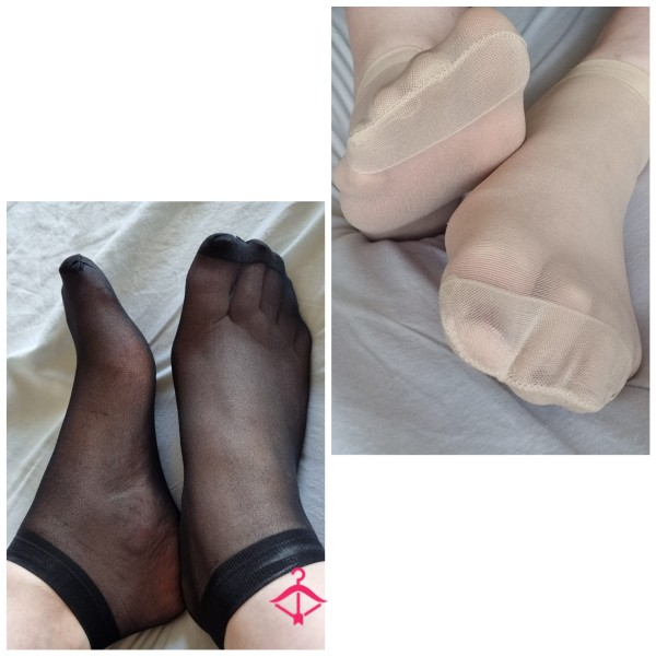 Black Or Nude Nylon Socks 😍