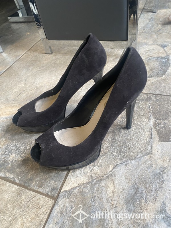 Black Peep Toe Shoes 👠