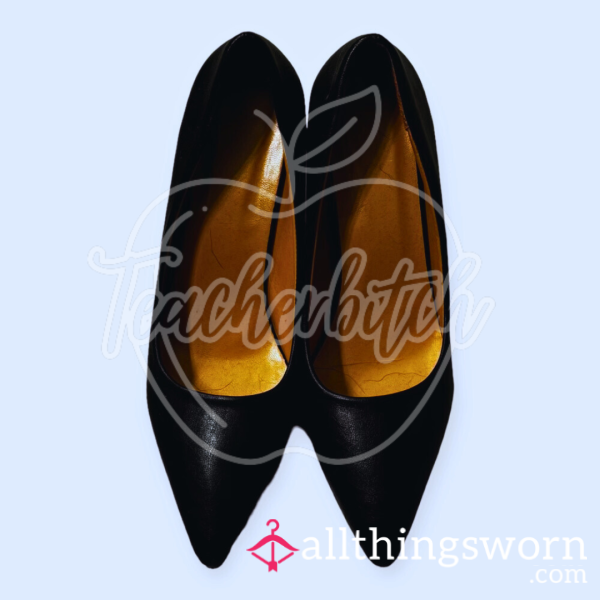 Black Pointed Toe Court Pumps | US Size 7.5