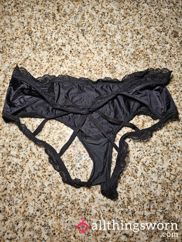 Black Strappy Black Victoria's Secret Panties