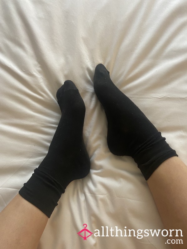 Black TWO Week Worn Socks 🧦