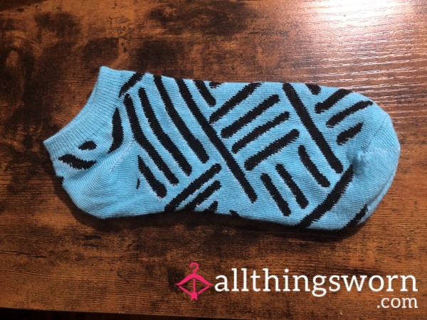 Blue & Black Ankle Socks - 24 Hr Wear & Shipping Included - Customize To Your Preferences