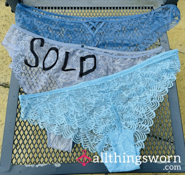 Blue Brazilian Lace Panties- UK Size 16- Pick Yours 🩵