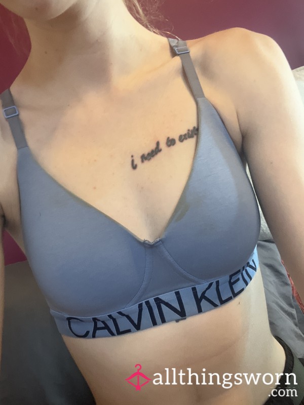 Blue Calvin Klein Bra