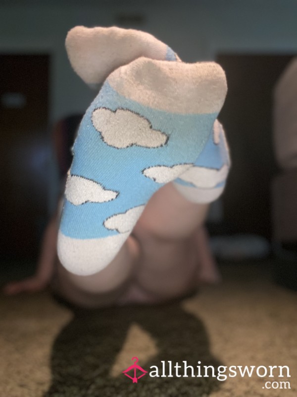 Blue Cloud Ankle Socks ☁️