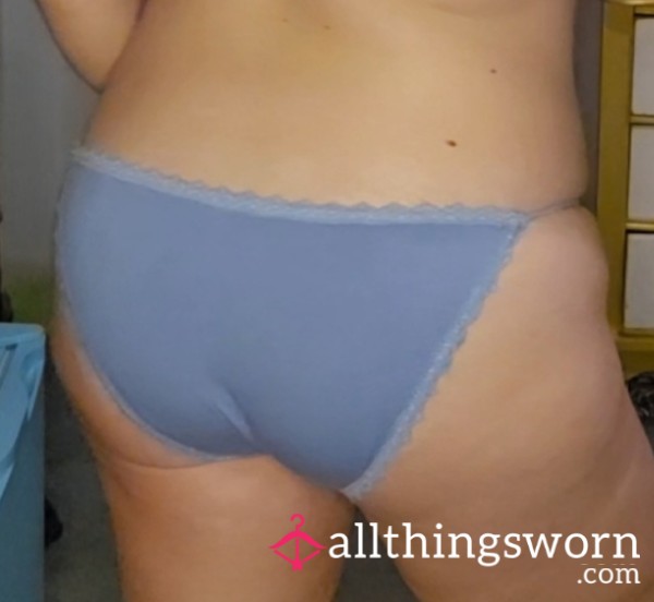 Blue Cotton Sting Bikini Panties