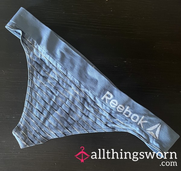 Blue Reebok Athletic Thong. Size L