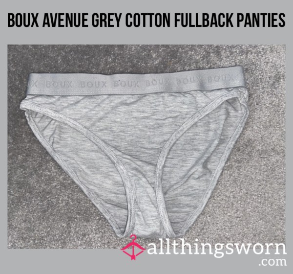 Boux Avenue Grey Cotton Fullback Panties🙈