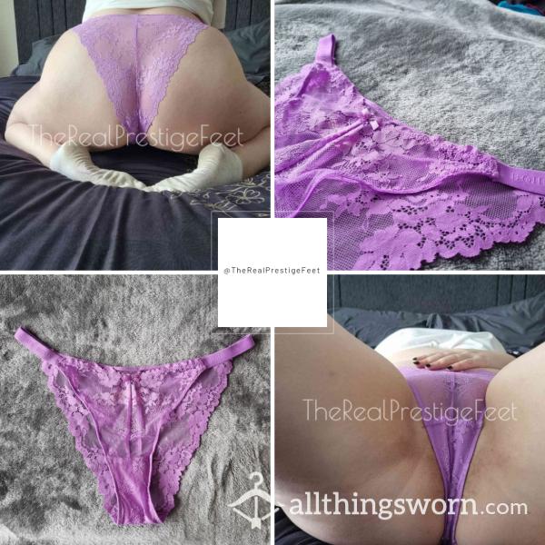 Boux Avenue Lilac Lace Tanga Knickers | Size 16 | Standard Wear 48hrs | Includes Pics | See Listing Photos For More Info - From £18.00 + P&P