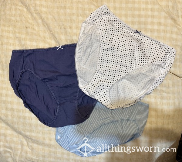 Soft Cotton Knickers - Assorted Blues