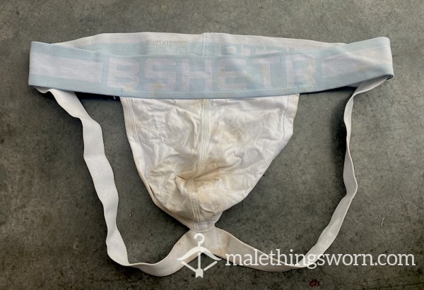 BSHETR 2 Weeks Worn Smelly Jockstrap Light Blue/White