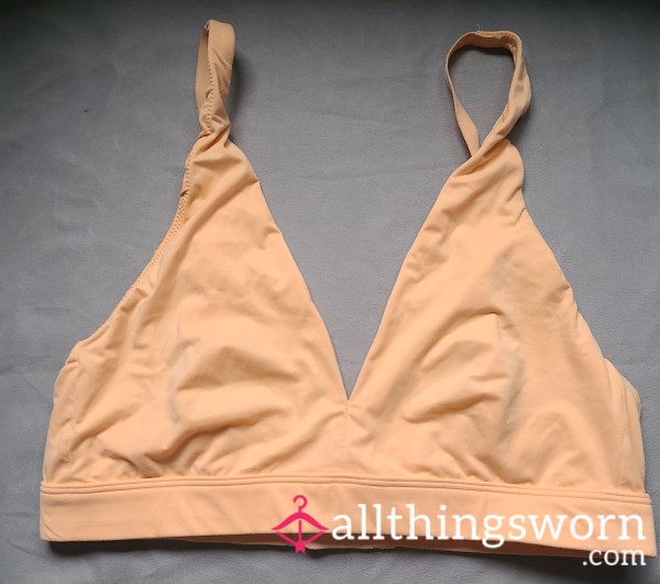 Bu*tery-Soft Light Orange Creamsicle Unlined Bra - Size Small