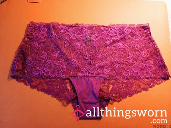 Cerise Lace Briefs