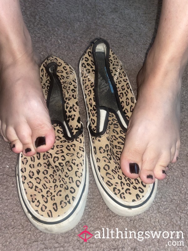 Cheetah Print Stinky Feet VANS