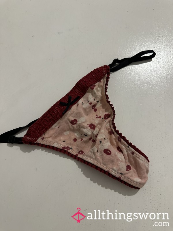 Cherry Print Thongs