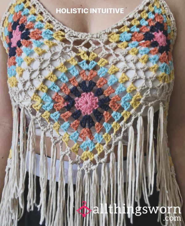 Colorful Crochet Crop Top