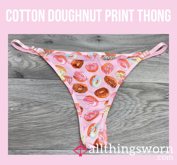 Cotton Doughnut Print Thong🍩