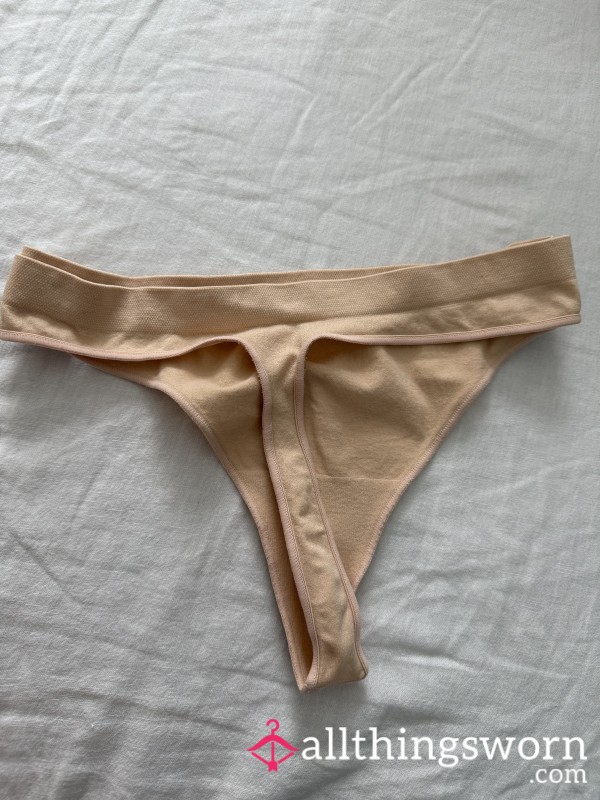 Cotton Nude Thong