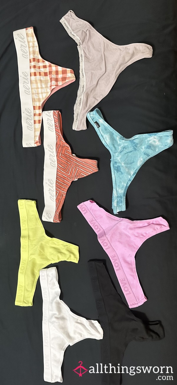 Cotton Thongs, Worn To Work In The Summer Heat And While Sweating In The Garden.