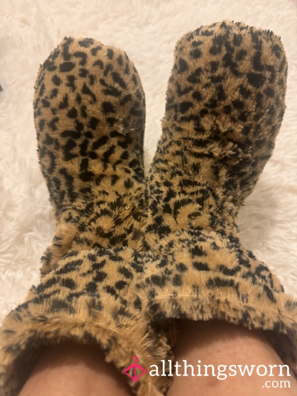 Cozy, Leopard, Warm Up Slipper/sock