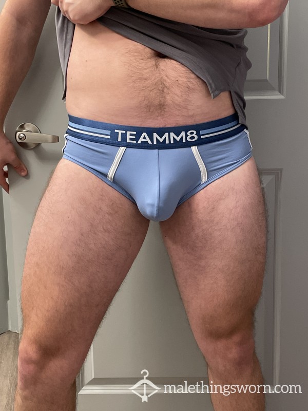 C*m-Stained Blue Teamm8 Briefs