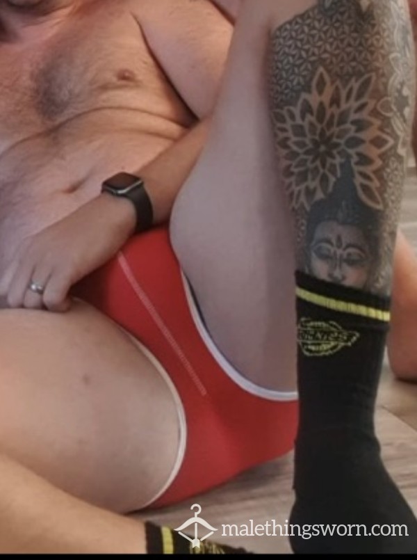 C*m Stained Briefs And Sweaty Sock Combo