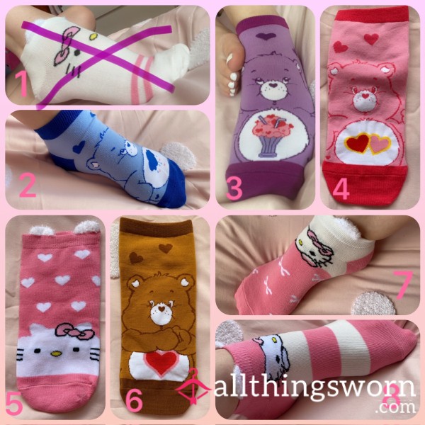 Cute Little Milf Slut Socks | UK Size 5/small | Various Colours & Patterns - £10