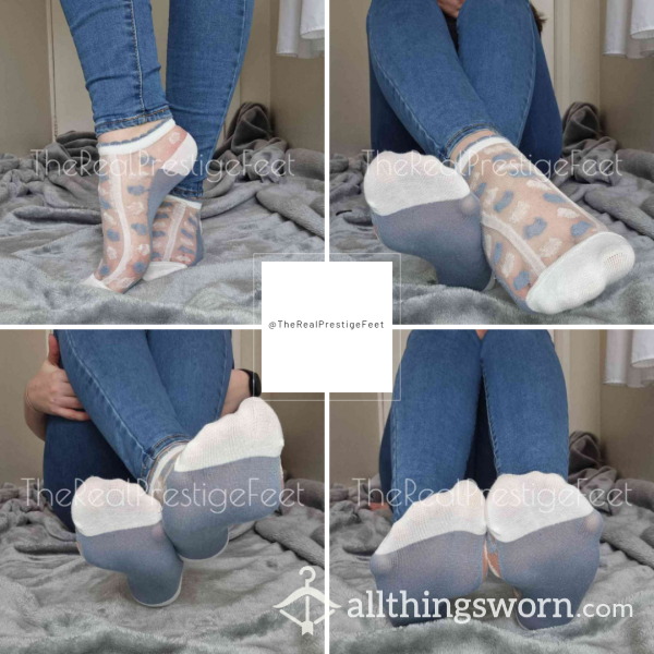 Cute Mesh/Sheer Trainer Socks - Design 5 | Standard Wear 48hrs | Includes Pics & Clip | Additional Days Available | See Listing Photos For More Info - From £16.00 + P&P