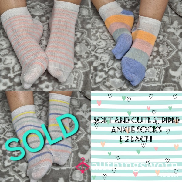 Cute Striped Ankle Socks