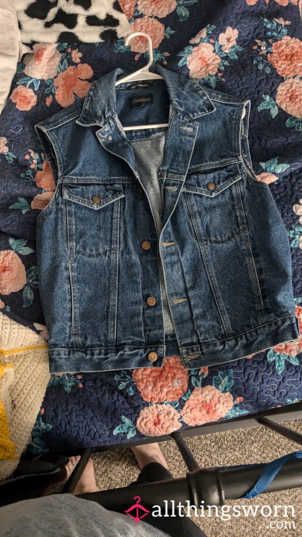 Dark Blue Denim Vest