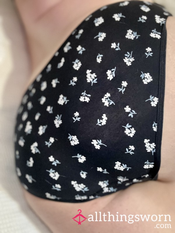 Dark Blue Knickers With White Flowers