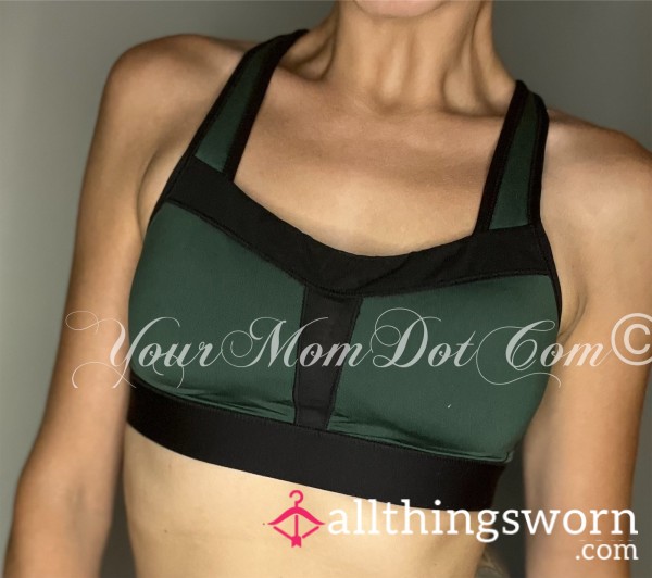 Dark Green Sports Bra