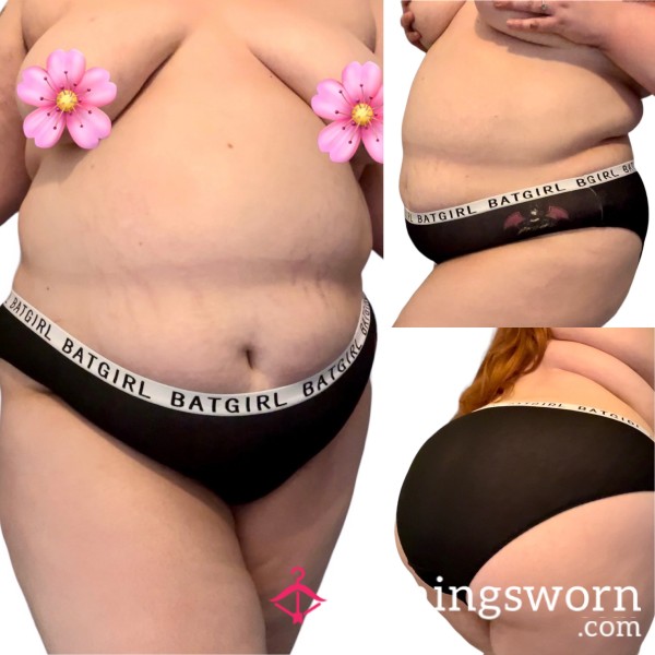 🦇 DC Batgirl Plus Size Brief Style Panties Worn By A BBW 🦇