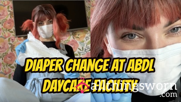 Diaper Change At ABDL Daycare Facility