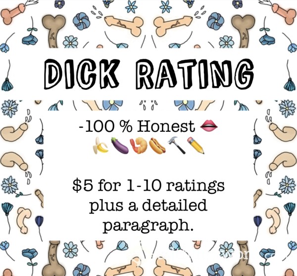Dick Rating! 100% Honest Rating! Show Me!