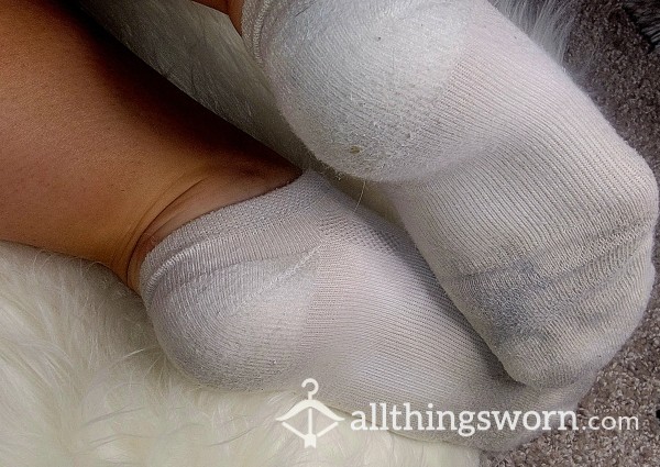 Dirty Sweaty White Socks Available For Wears Size Small