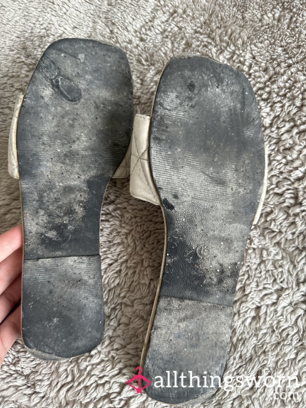 Dirty White Flats Worn Whilst Travelling