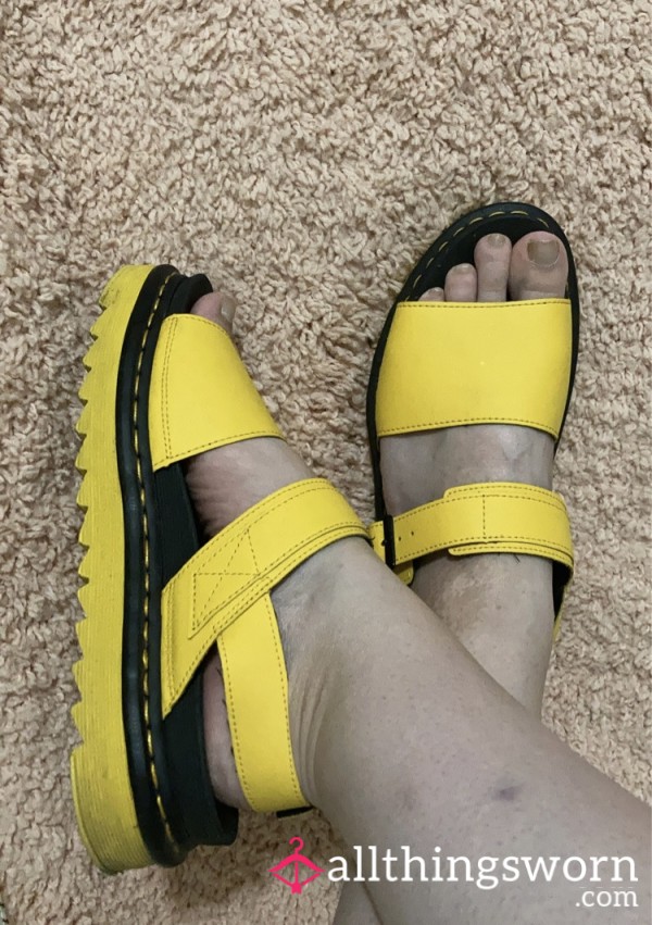 Doc Martens Yellow 1” Platform Sandal