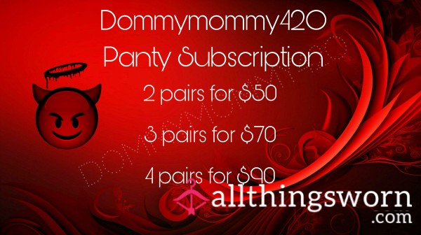 Dommy Mommy’s Pantie Subscription 😈😇