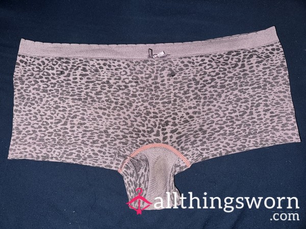Elasticated Pink Leopard Print Panty Shorts