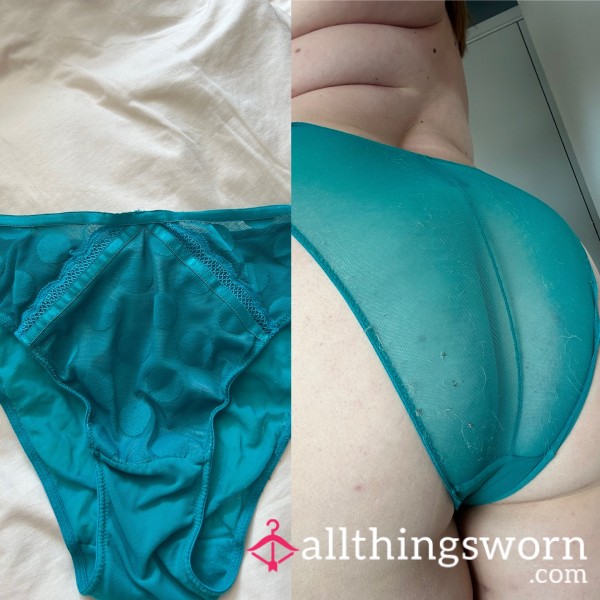 Emerald Mesh Knicker, Cotton Gusset, Ann Summers