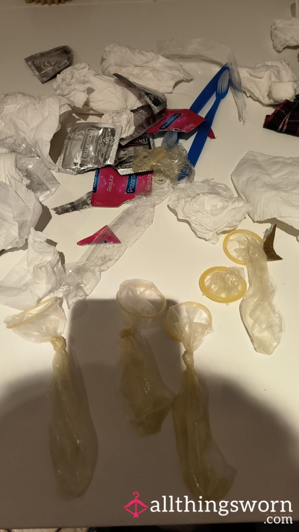 Escorting Trash/filled Condoms And Used Condoms For Losers