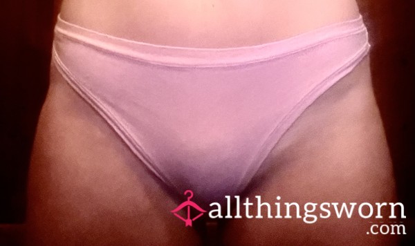 Extra Soft, Stretchy, Cotton Thong, Light Pink, Holds Cum Well