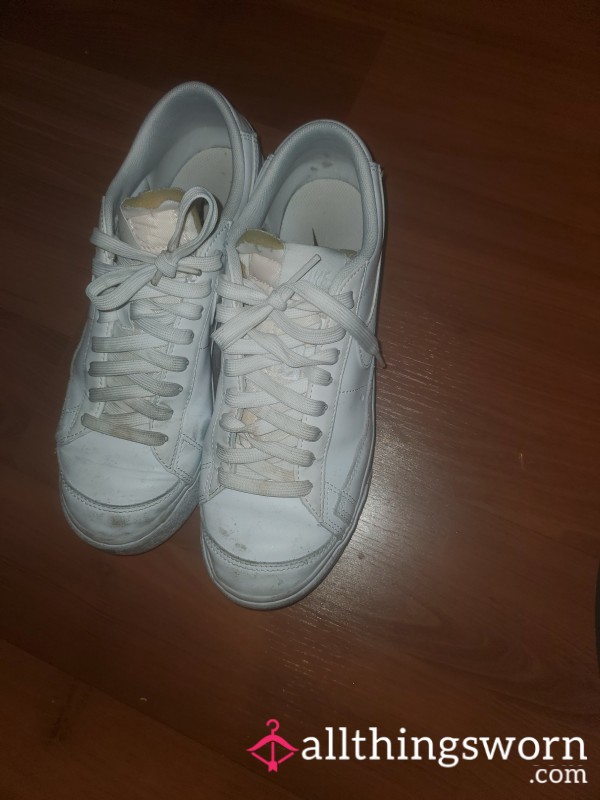 Extremely Well Worn White Nike Air Force Ones
